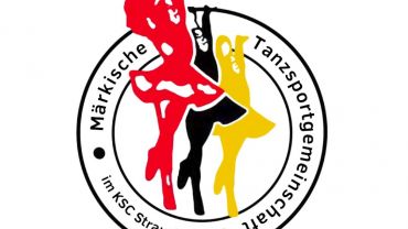 Logo des Vereines Märkische Tanzsportgemeinschaft im KSC Strausberg — Silhouetten dreier tanzender Frauen