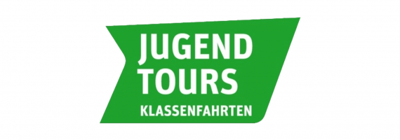 Logo der Jungentours Klassenfahrten in grüner Schrift
